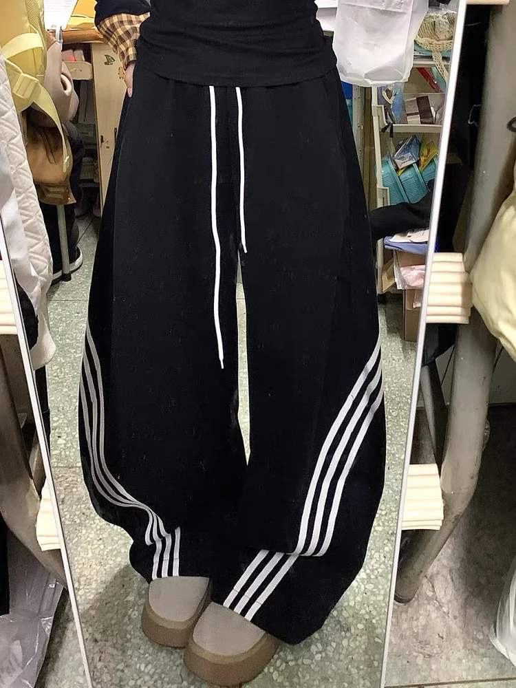 

Широкие брюки унисекс в стиле хип-хоп и джаз-дэнс из Гонконга, тонкие, модные, для работы, с широкими штанинами