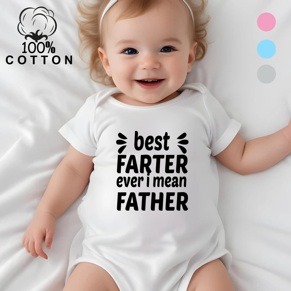 Pure Cotton Onesie Leveled Up To Daddy/ Happy Day Print Bodysuit Comfortable Cloth for Baby Jumpsuit for 0 To 12 Months Newborn