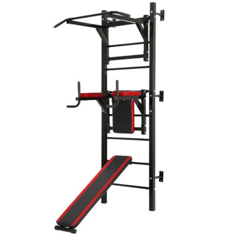 Multifunctional Pull Up Bar Single Double Push Ups Stand Barbell Rack Dumbbell Bench Home Indoor Fitness Equipment