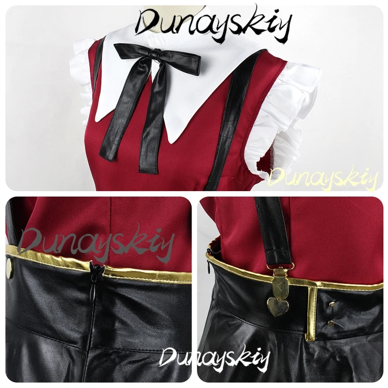 لعبة المحتاجة فتاة جرعة زائدة كانجيل تأثيري Ame زي شعر مستعار كانجيل زي مع شعر مستعار JK موحدة جلدية لوليتا تنورة مجموعة مخصصة