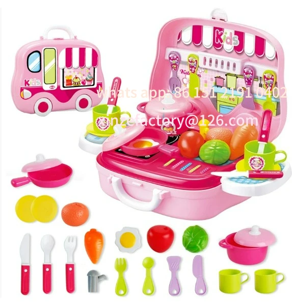 

Customizable Play House Toy Series Simulation Kitchen Tableware Dresser Suitcase Cosplay New Year's Gift