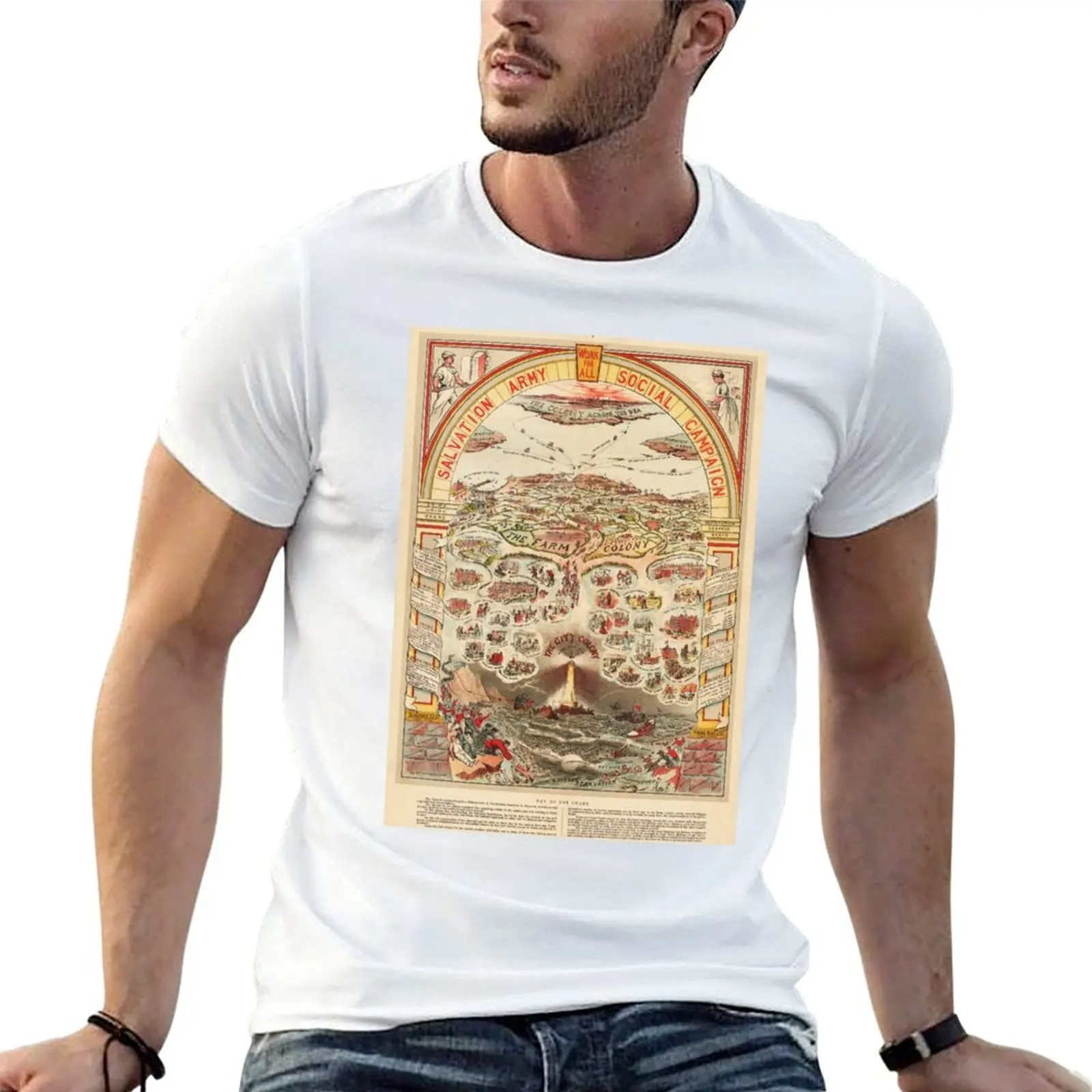 In Darkest England and the Way Out - General Booth T-Shirt Work Duty Casual T-Shirt