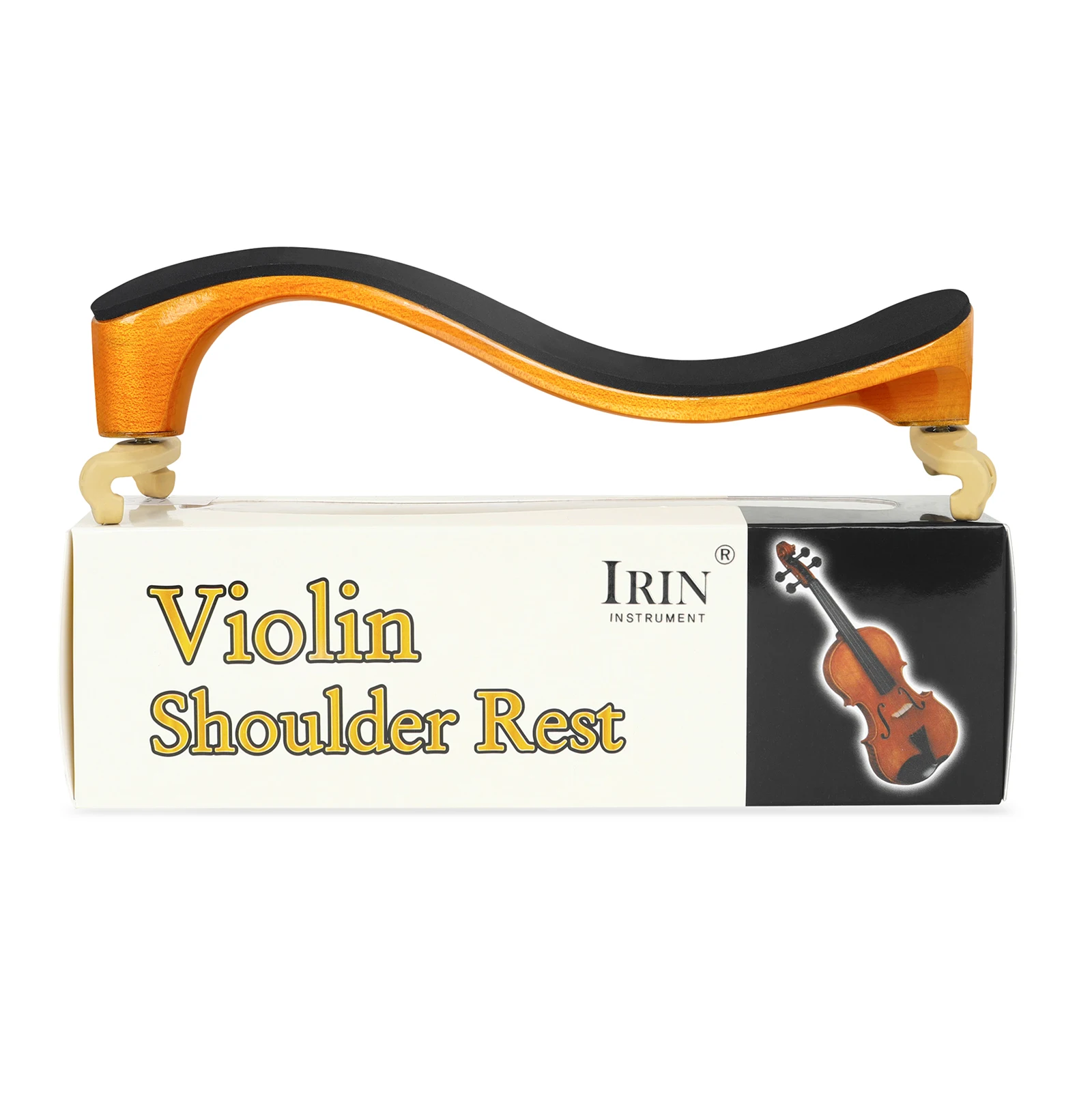 

IRIN AY031 Violin Shoulder Rest Black Maple Soft Shoulder Rest Pad Support Parts For 3/4 & 4/4 Fiddle Acoustic Violin And Parts