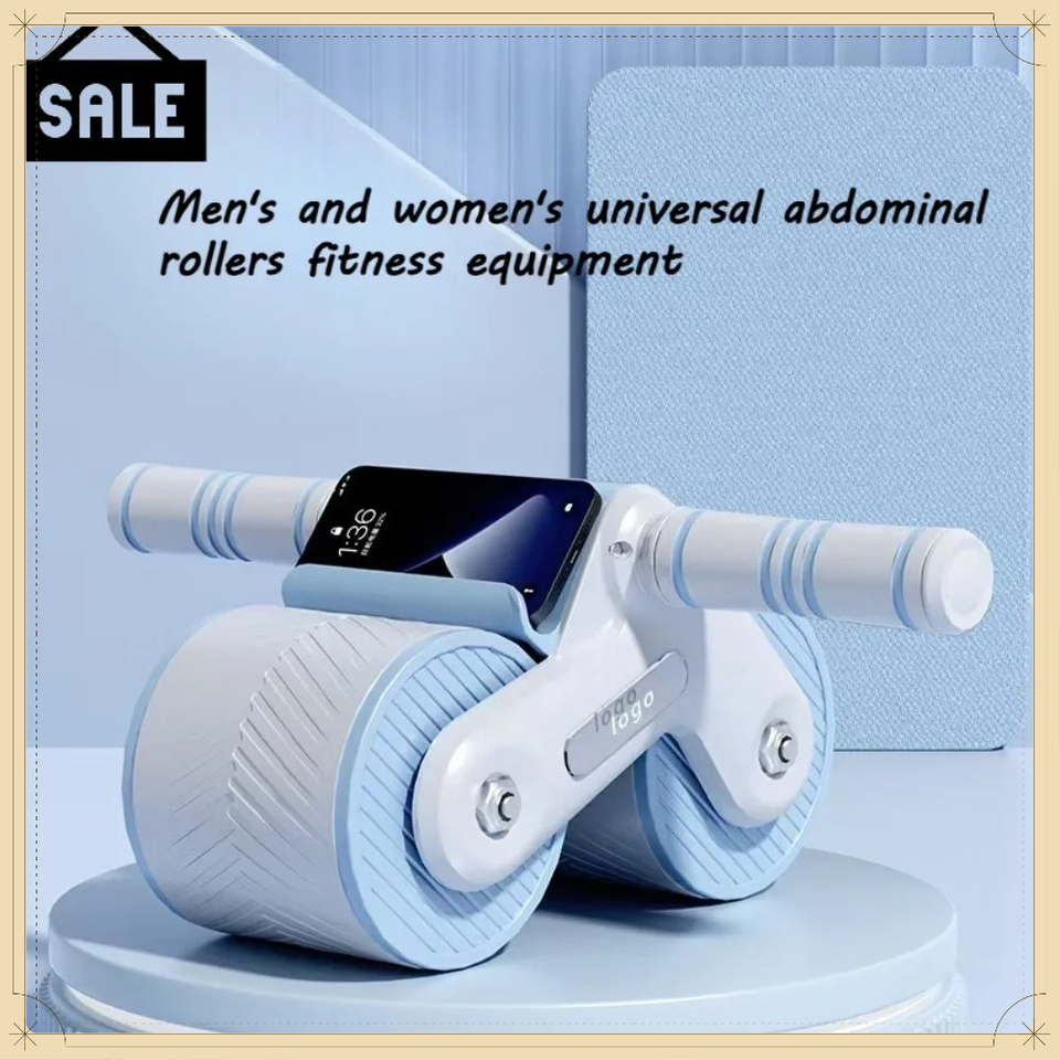  Automatic Rebound Ab Roller Portable Household Fitness Equipment Multifunctional Abdominal Muscle Trainer for Daily Workout 