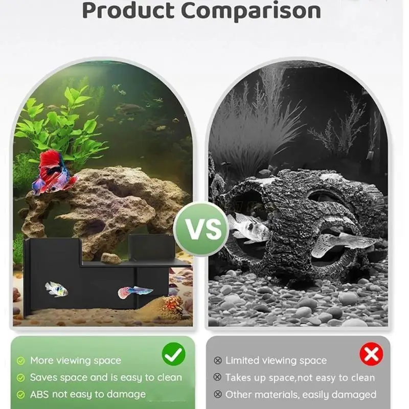 Aquarium Decoraties Vis Schuilplaats Grot Natuurlijke Garnalen Onderdak Tunnel voor Aquarium Schuilplaatsen Grot Hoek Landschap Accessoires