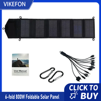 6-fold 800W Foldable Solar Panel 20w/h Portable Solar Panels Charger USB 5V DC Full Time Power Solar Panel Mobile Power Supply