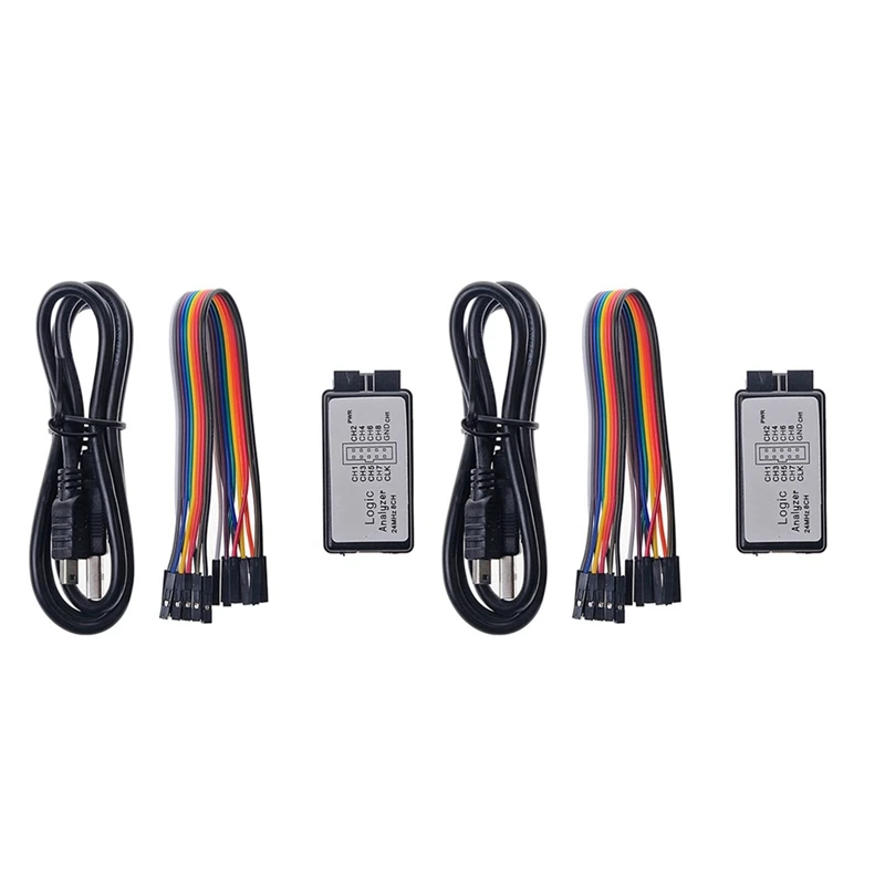 

Логический анализатор, 2 комплекта, USB, 24 МГц, 8 каналов, 24 м/секунды, логический анализатор для логического анализатора ARM FPGA, логический анализатор 24 м, 8 каналов