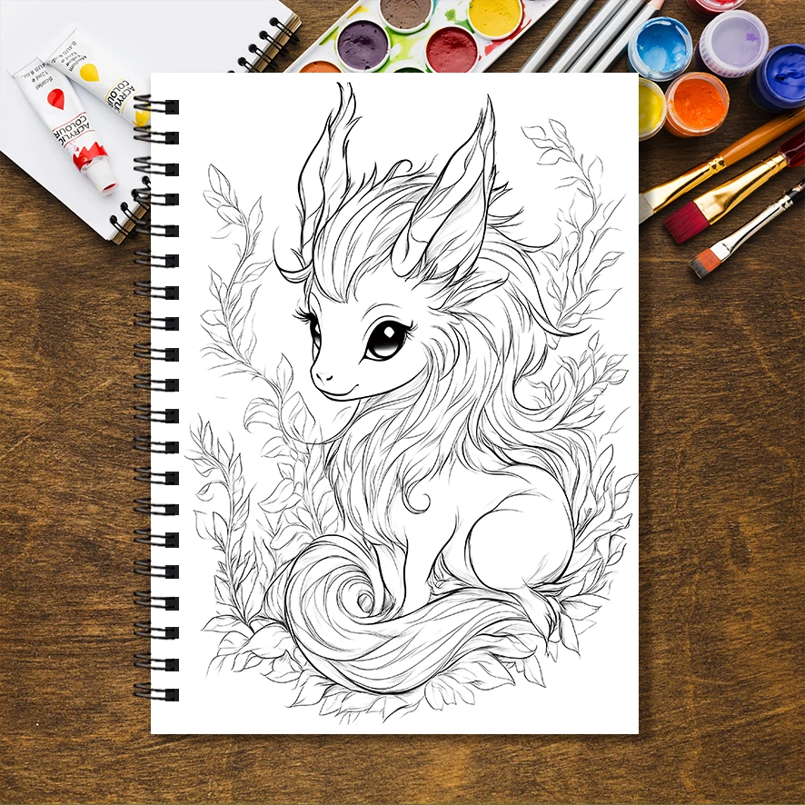 Coloring Book - 8.3 x 11.2 inches 32 pages of amazing creatures coloring book - ideal gift for family or friends