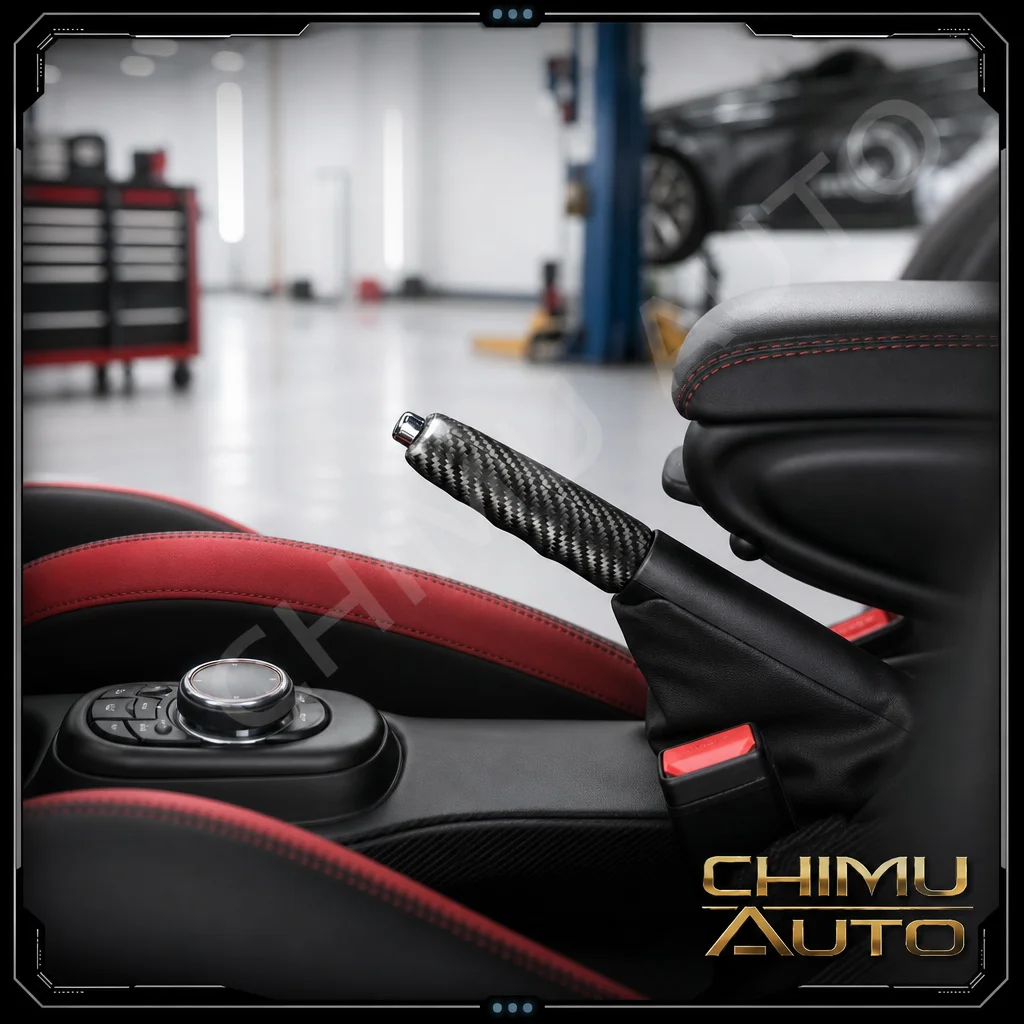 【chimu-auto】for-bmw-mini-cooper-f55-f56-handbrake-cover-carbon-fiber-style-parking-brake-handle-trim-interior-accessory-upgrade