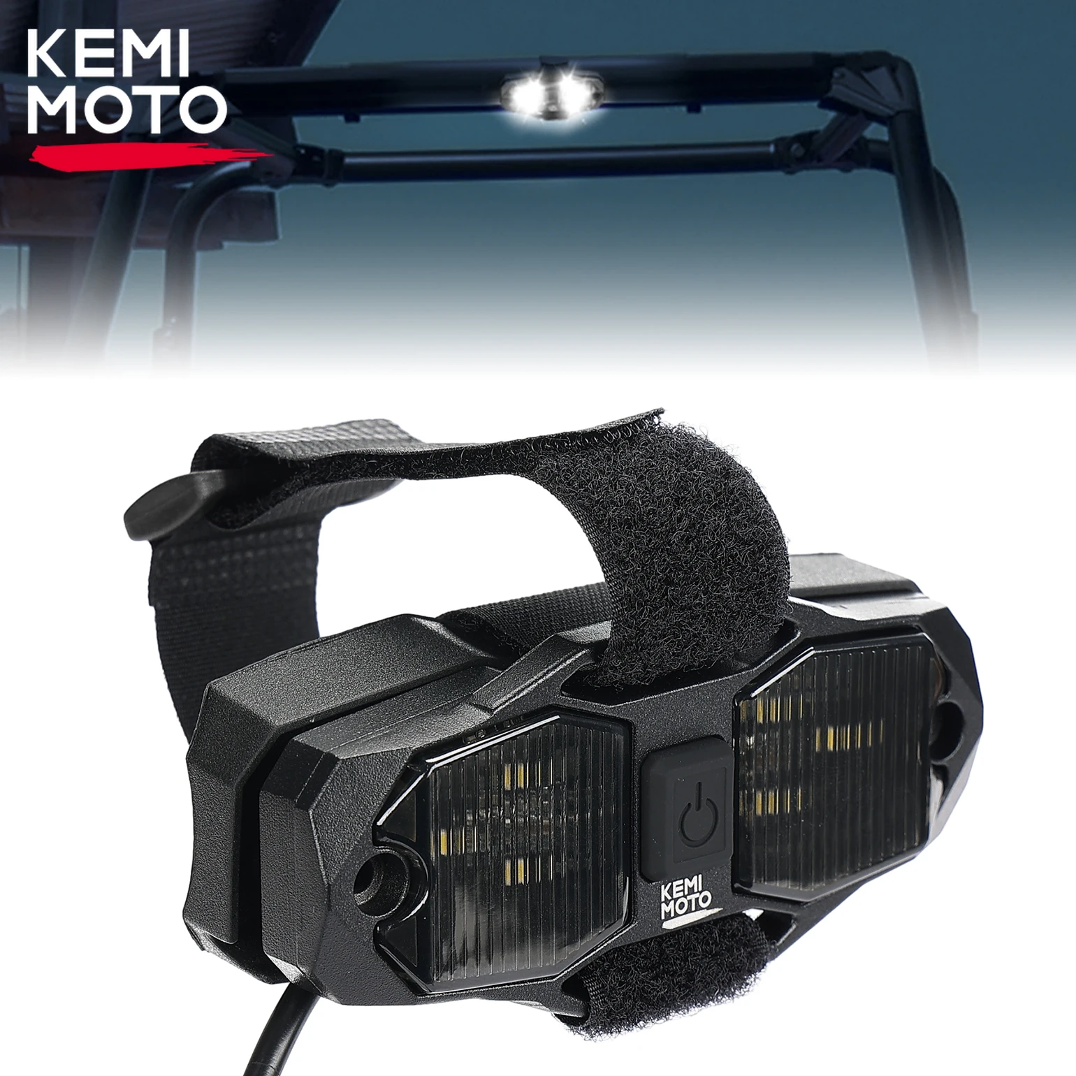 Купольный светодиодный светильник для автомобильной кабины UTV, белый, яркий, водонепроницаемый, совместимый с Polaris RZR Ranger Can-Am Maverick Defender, питание постоянного тока 12 В Купольный светодиодный светильник для автомобильной кабины UTV, белый, яркий, водонепроницаемый, совместимый с Polaris RZR Ranger Can-Am Maverick Defender, питание постоянного тока 12 В