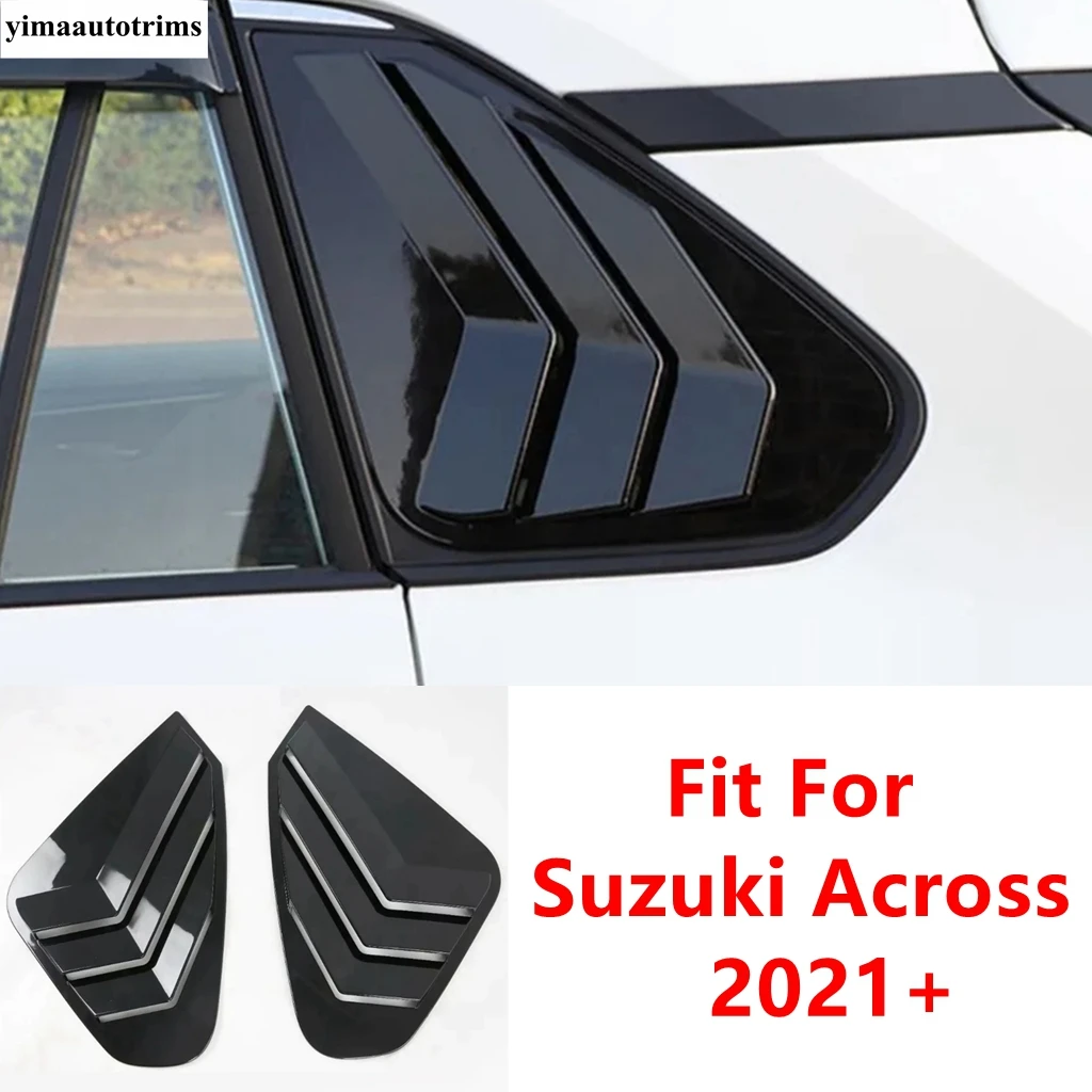 

Car Rear Window Louvers Shutters Sun Shade Triangle Panel Stickers Cover Trim ABS Black Accessories Fit For Suzuki Across 2021