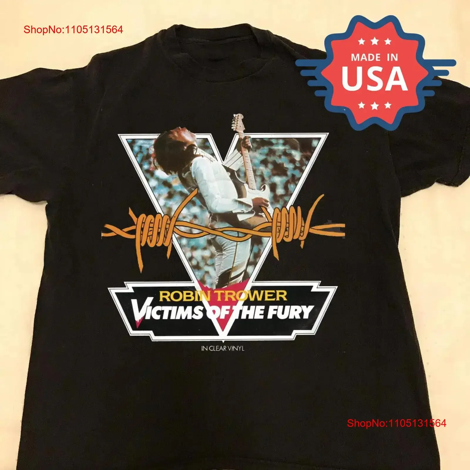 Robin Trower Victims Of The Fury T Shirt Concert S to 5XL AR089 vintage Washed streetwear Breathable fashion designer clothes