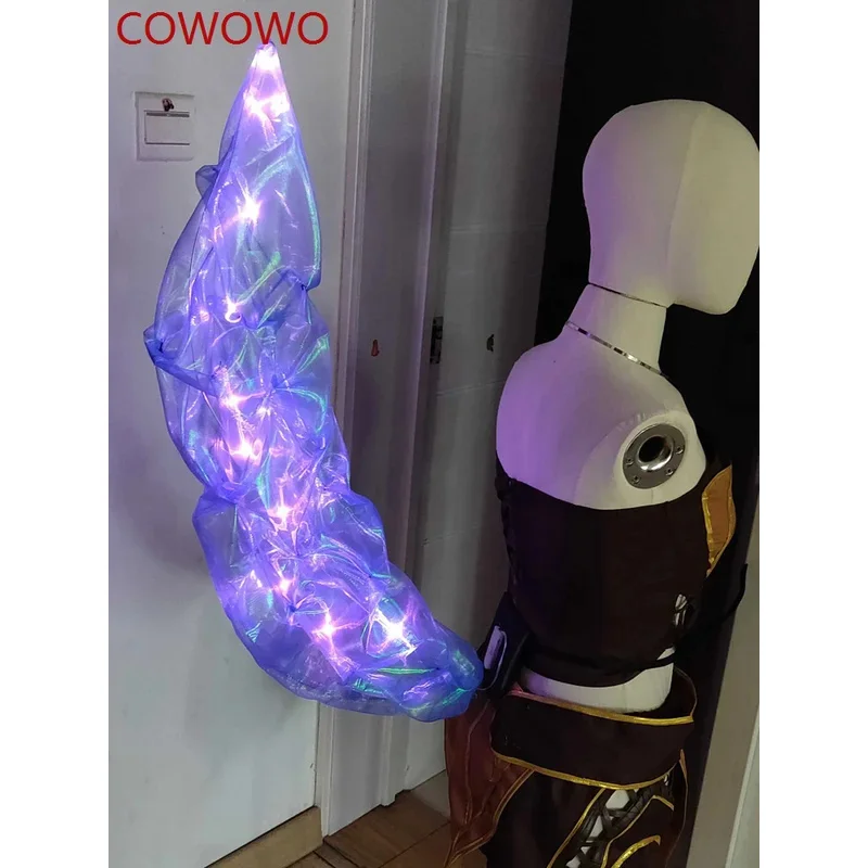 

COWOWO Anime cos LOL Ahri tail KDA Idol singer new skin kda tails shiny Nine-Tailed Fox Ahri cosplay props luminous tail A