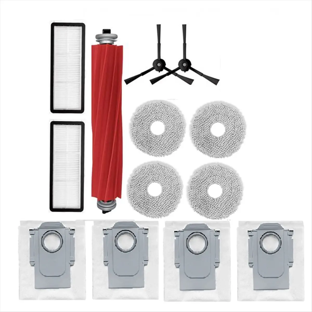 

13 Pcs for Qrevo Plus Vacuum Cleaner Accessories Main Side Brush Mop Filter Dust Bags 【A70Z Fafa】