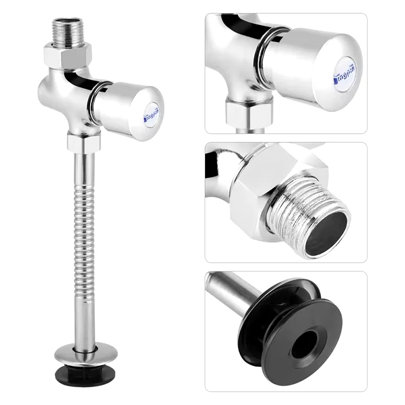 Toilet Hand Pressing Multifunction Urinal Flush Valve Manual Flushing Tool Hotel Durable Zinc Alloy Valve Kitchen Bathroom