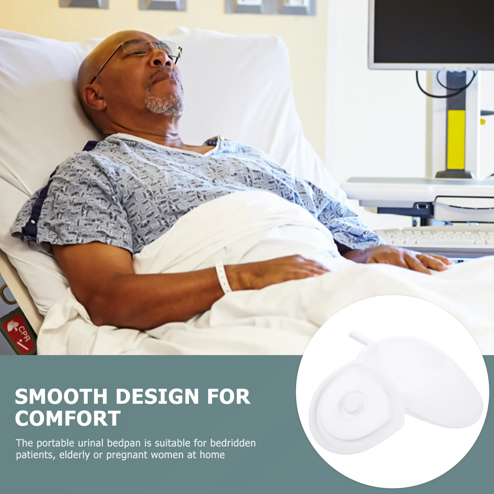 

Premium Thickened Portable Bedpan for Bedridden Elderly Pregnant Women Hospital Use Smooth Non-Stick Anti-Spill Urinal Bed Pan