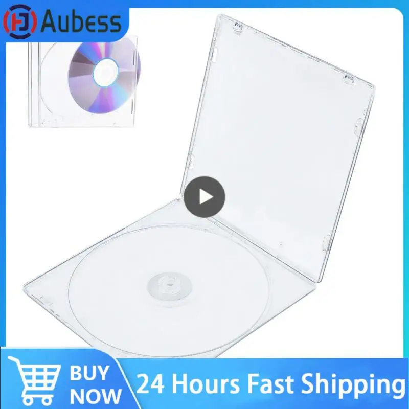 Case 5.2mm Single Ultrathin Standard Clear Package Portable CDR Disc Album Storage Organizer Box For Home Cinema