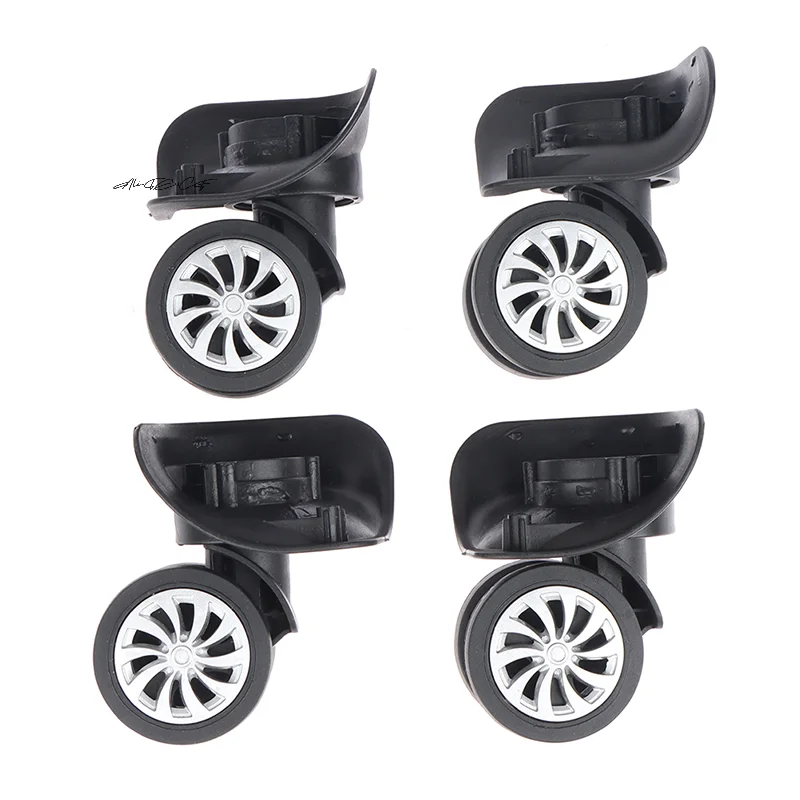 4Pcs Universal 360 Degree Swivel Luggage Wheels Trolley Wheel Replacement Tools Suitcase Wheel Set for Travel