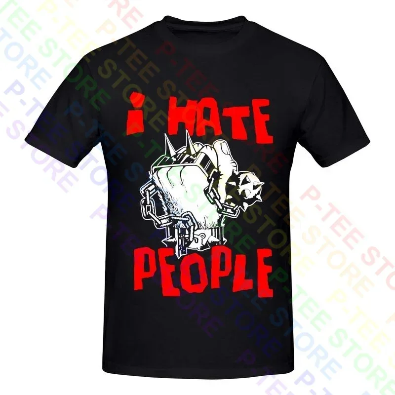Anti-Nowhere League-I Hate People Shirt T-shirt Tee Pop Print Splicing High Quality