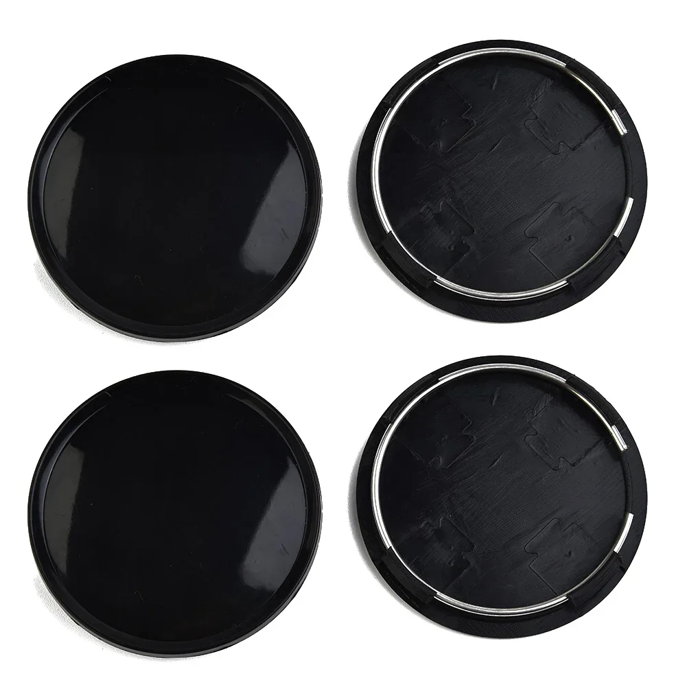 4PCS 63mm 58mm Universal Car Vehicle Wheel Hub Center Cap Cover Set ABS Modification Accessories For Auto Truck Black Sliver