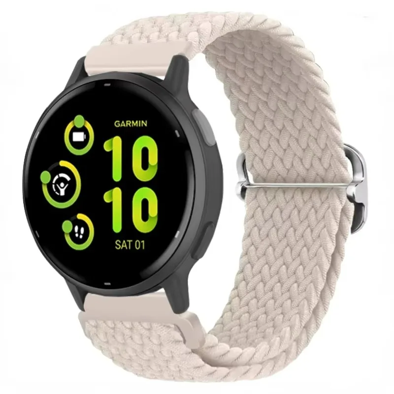 22mm 20mm Braided Nylon Strap for Garmin Vivomove Trend/Move Trend/Vivoactive 5 4 Watchband Garmin Forerunner 965 265 55 165 245