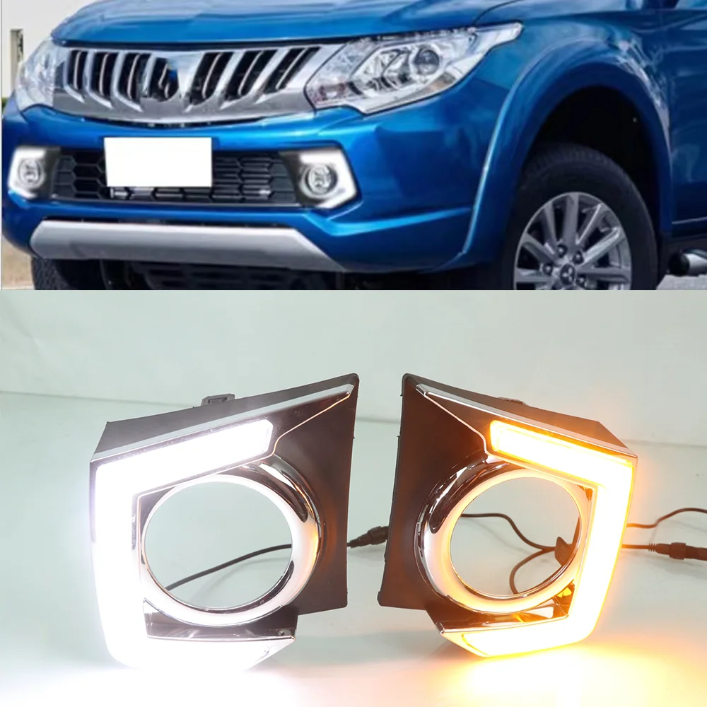 

Auto Daytime Running Light DRL Front Foglight Head Fog Lamp Original Design Body Kit Upgrade For Mitsubishi Triton L200 2015