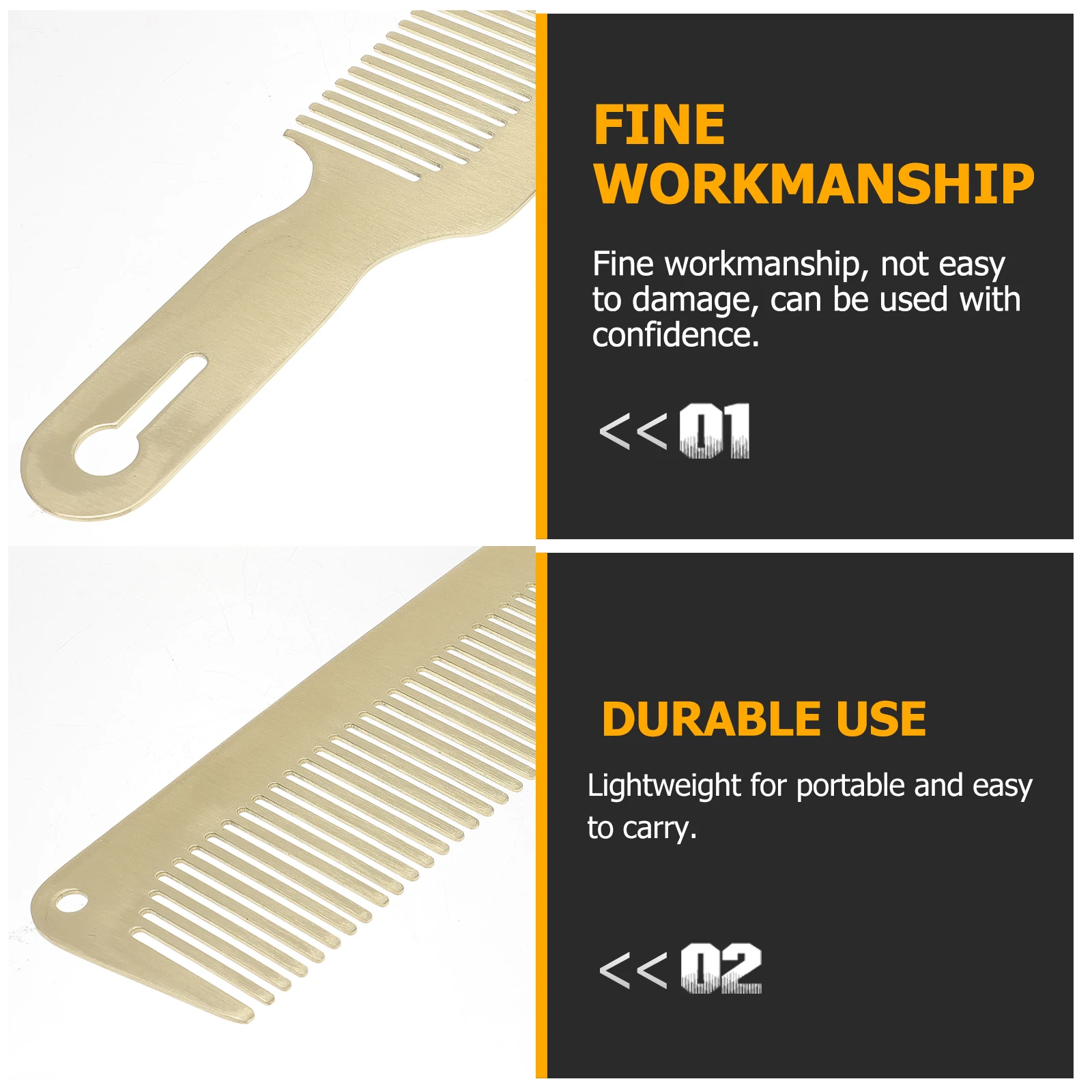 

Stainless Steel Anti Static Comb Durable Lightweight Salon Quality Combs Hair Smoothing Barber Accessories Hair Cutting Set