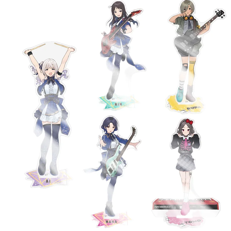 New Anime Girl Band Cry Acrylic Stand Figures NINA ISERI MOMOKA KAWARAGI Rupa SUBARU AWA Desk Model Plate Standing Sign Music De