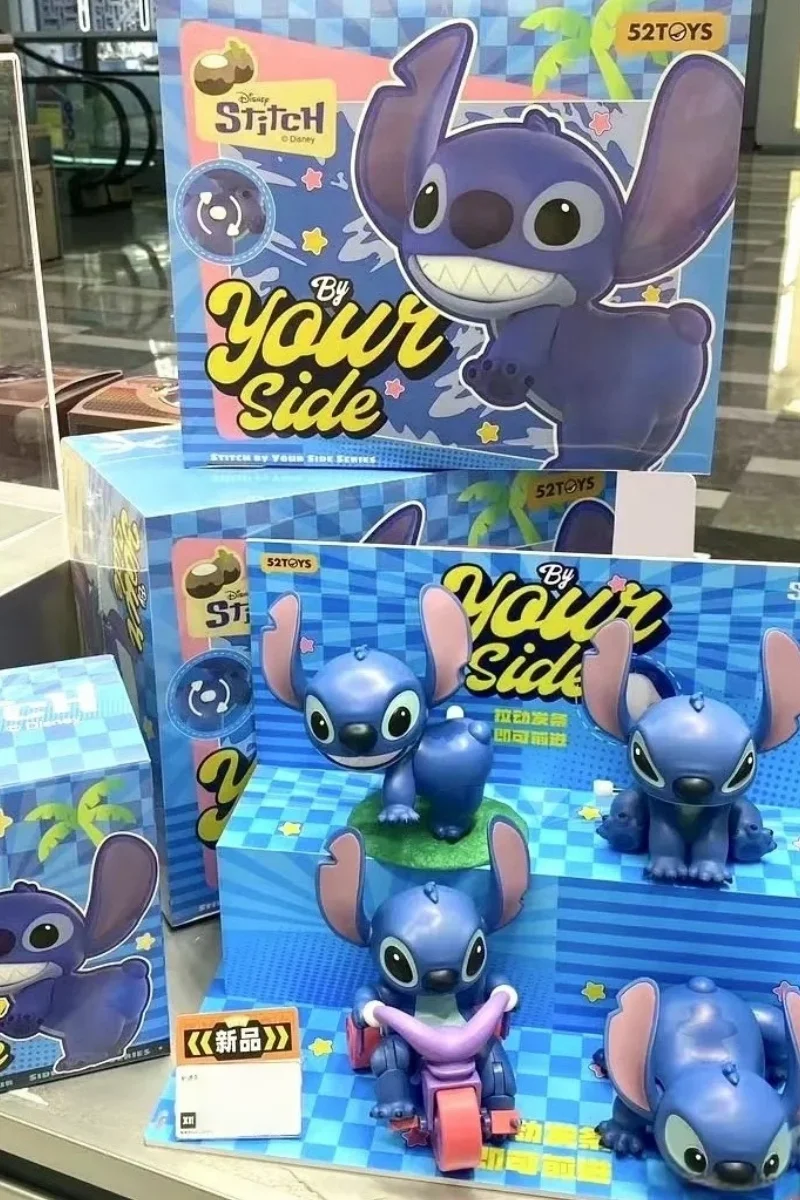 Original 52 ของเล่น Stitch By Your Side Series กล่องตาบอดน่ารัก Stitch อะนิเมะรูปตุ๊กตาเดสก์ท็อปคอลเลกชัน Mystery กล่องของเล่นเด็กของขวัญ