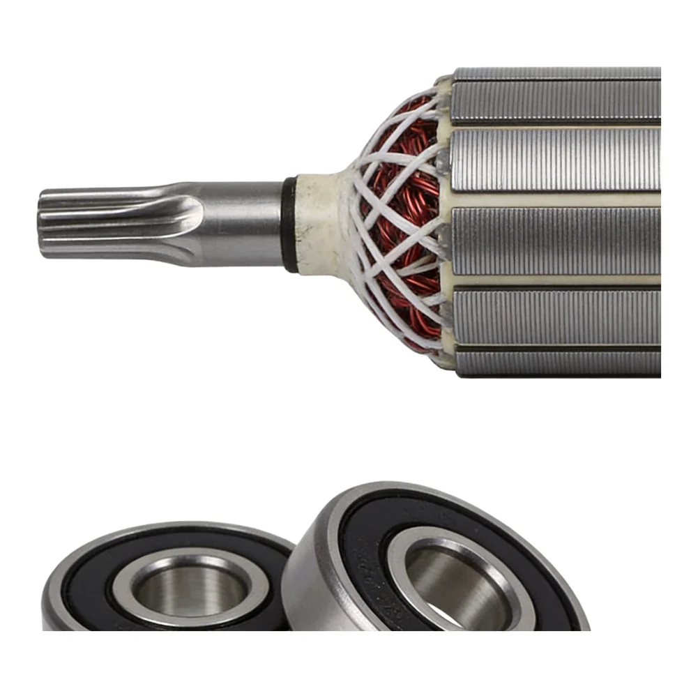 513633-7 Stator Roto Stator Set Engine Maintenance For HR4011C Compatibility Metal Construction 2 Carbon Brushes Included