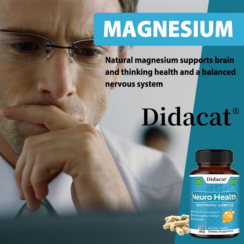 Brain Nutrition Complex - with Bacopa Extract, Neuro Health Support, Antioxidant, Promotes Nerve Health, Cellular Energy