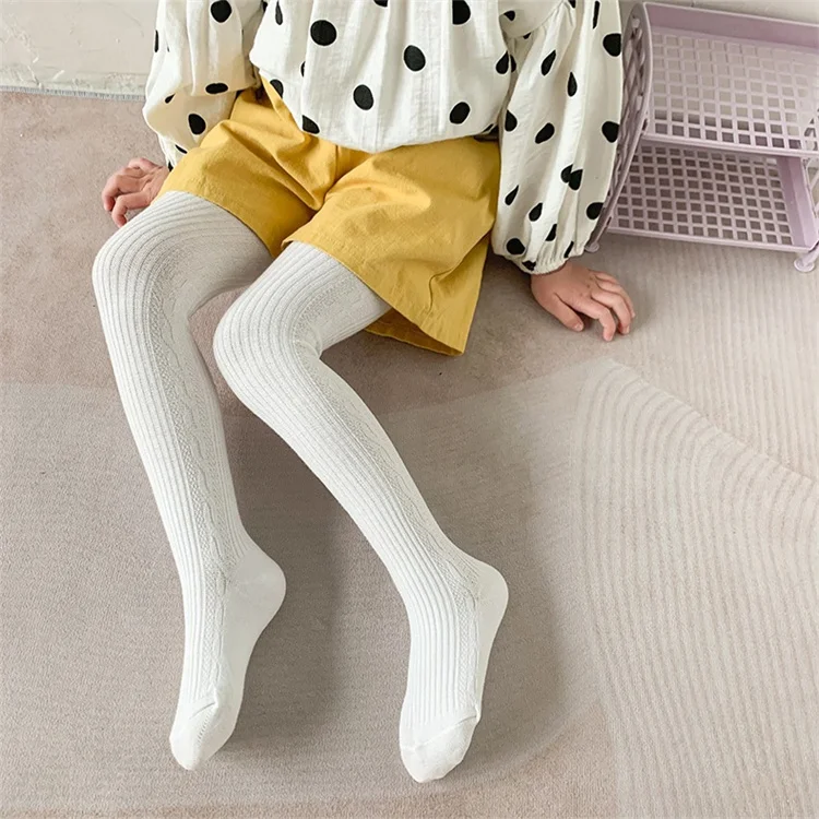 Kinder Strumpfhosen Für Mädchen Frühling Herbst Baby Mädchen Strumpfhosen Mode Kinder Strumpfhosen Baumwolle Solide Weiche Prinzessin Leggings 2-8Years – Detail 4