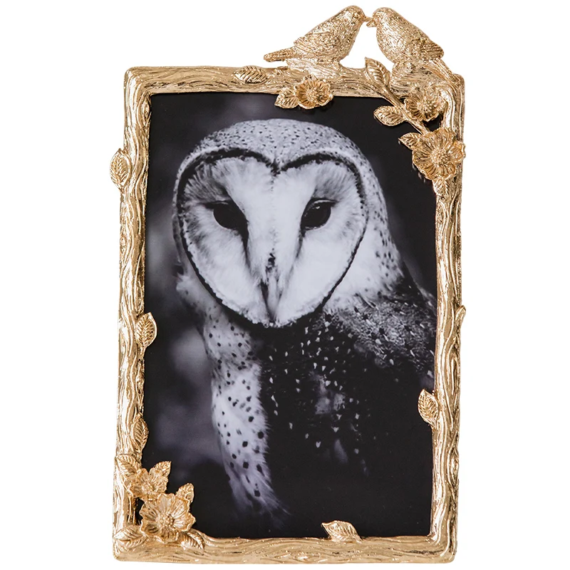 

Retro European light luxury gold wedding photo frame table 6 inch 7 inch combination photo creative ornament