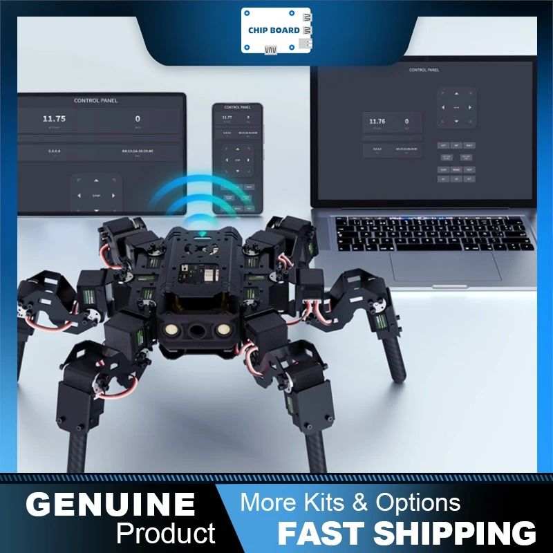 

Робот-гексапод Waveshare HexArth 18DOF с контроллером ESP32, бионический робот-паук с открытым исходным кодом, поддерживающий ходьбу и баланс