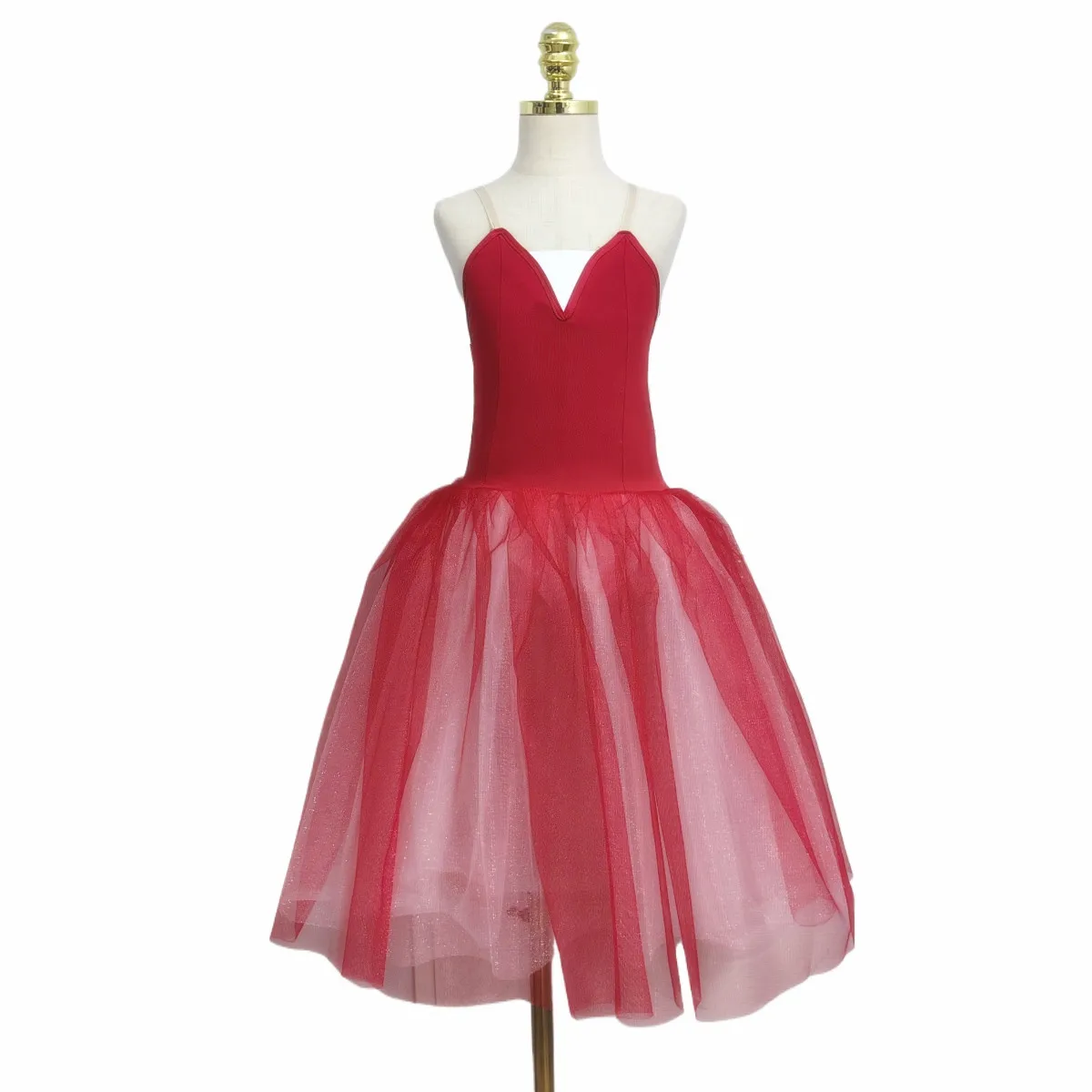 Children\'s Performance Dance Dress Long Veil Skirt Modern Dance Sling Girls Stage Costume