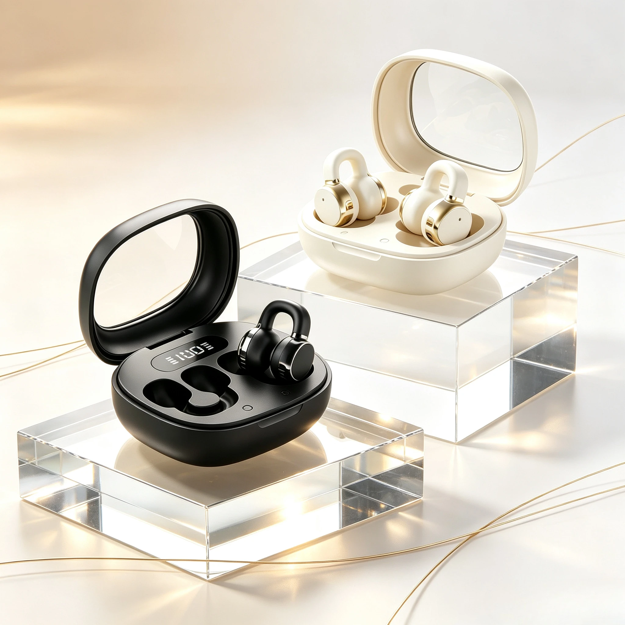 Wireless Headphones Bluetooth Earbuds Secure-fit Bluetooth Headsets Utilize Adjustable Bands for Vigorous Athletic Activities