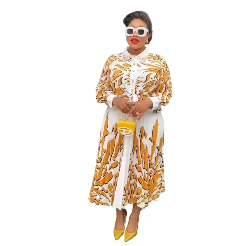 

African Clothes for Women 2 PCS Sets Tops And Skirts Suits Dashiki Ankara Turkey Outfit Robe Plus Size Wedding Party Dresses