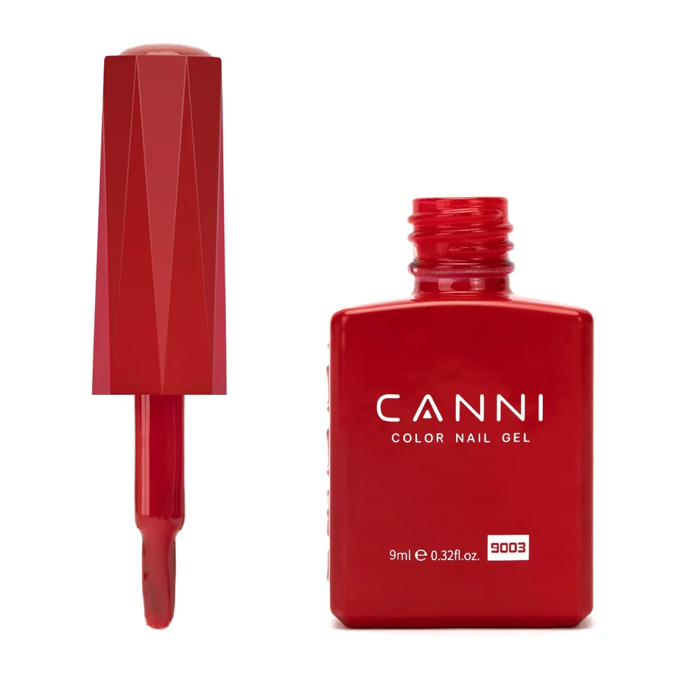 Lot de 3 vernis à ongles CANNI 9ml sans TPO ni HEMA, gel UV/LED semi-permanent ultra-lisse avec pinceau rond, effet vernis de finition.