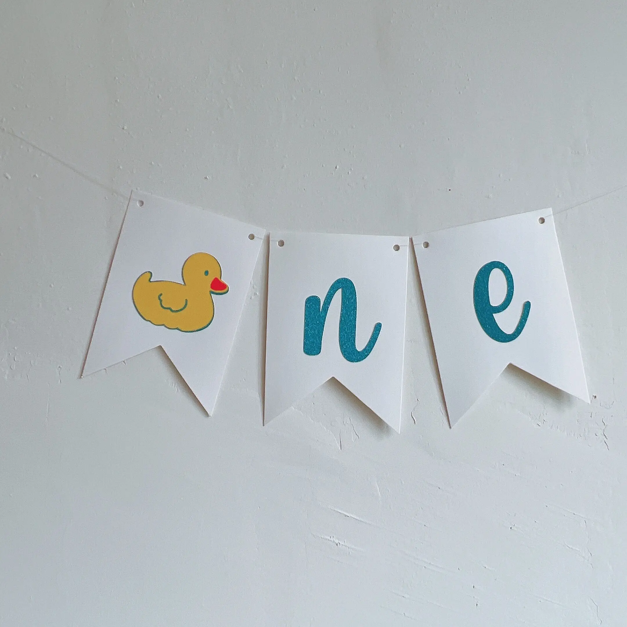 Little Duck Baby Boy one Banner for 1st Birthday Highchair Banner Baby Shower Birthday Decoration Photo Prop Tulle Garland