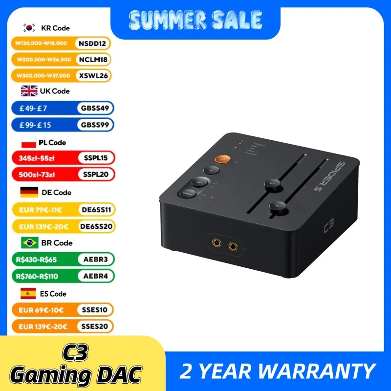 Amplificador de Auriculares DAC para Juegos