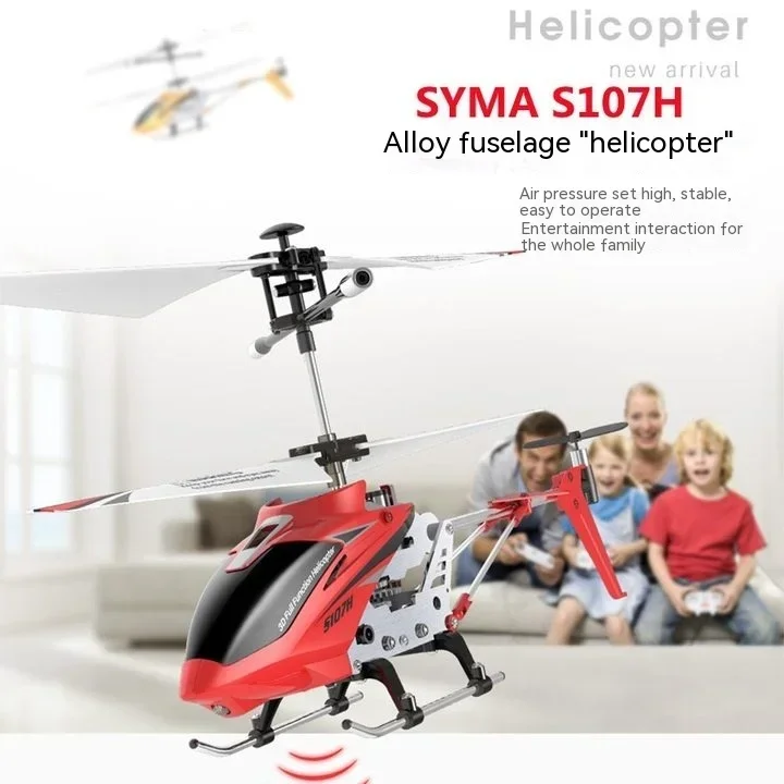 Cross border Remote-Controlled Helicopter Electric Model Toy S107h Four Channel Fixed Height Remote-Controlled Aircraft As Gift