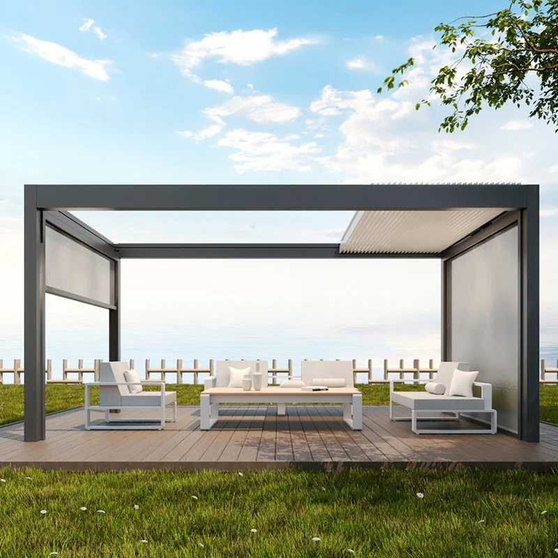 Motorized Bioclimatic Aluminium Pergola Adjustable Louvers …