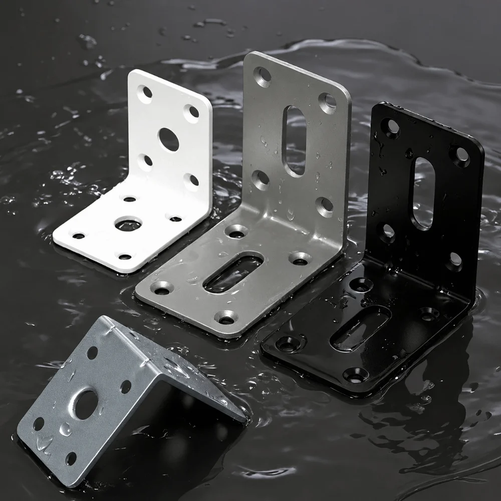 Stainless Steel Material Stainless Steel Brackets Rustproof 2PCS Pack Angle Corner Brackets 90 Degree Angle Reinforcement
