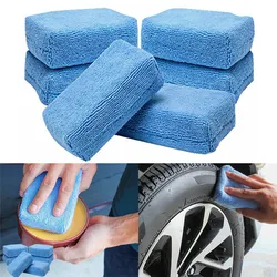 5PCS Car Cleaning Sponge Cloths Car Cleaning Cloths Car Wax Polishing Pad Car Detailing Microfiber Applicators