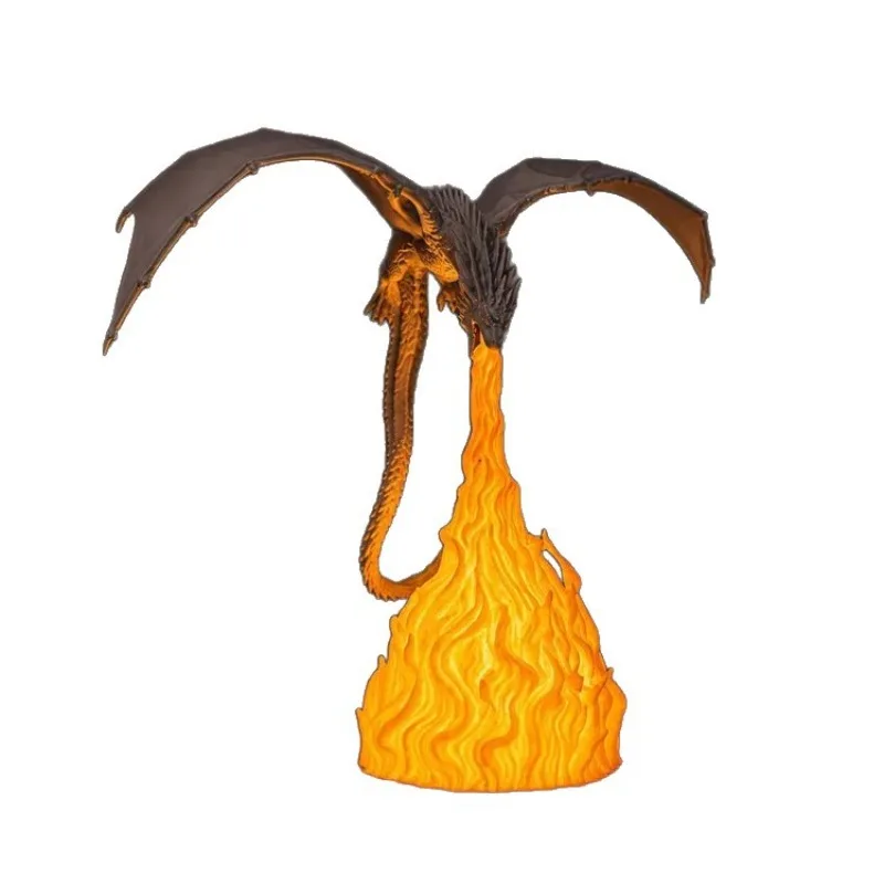 Cool Flame Breath Dragon Lamp Interesting Dragon Night Light for Home Party Decor Ornament