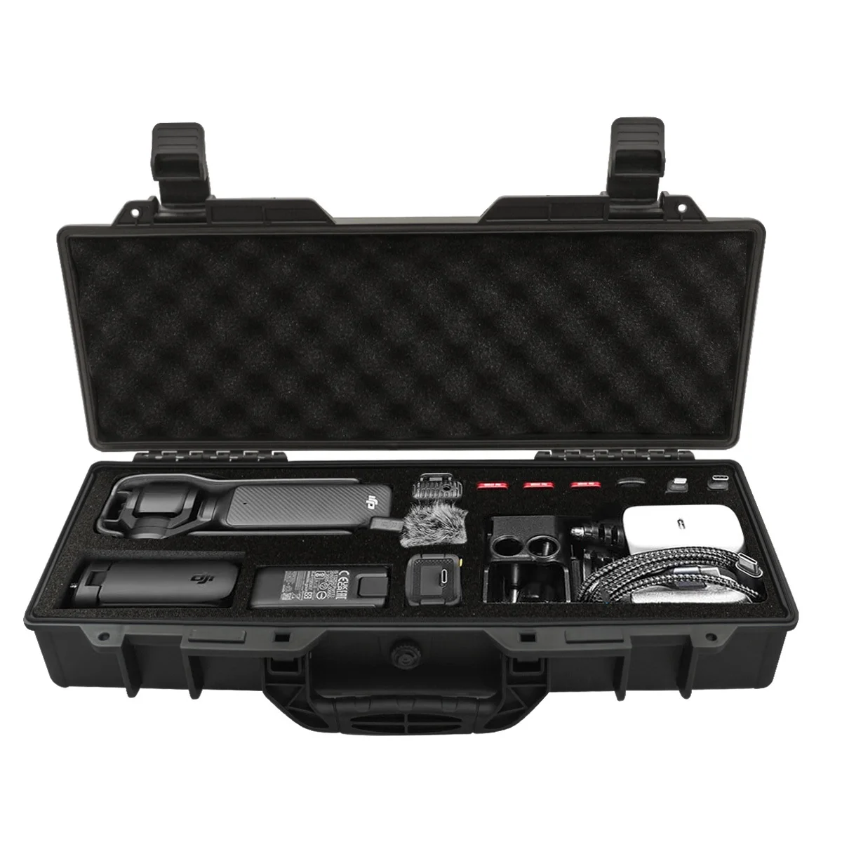 Жесткий защитный чехол для фотоаппаратов, инструментов, ящик для инструментов для наружного снаряжения с предварительно вырезанной губчатой вставкой, ударопрочный и износостойкий