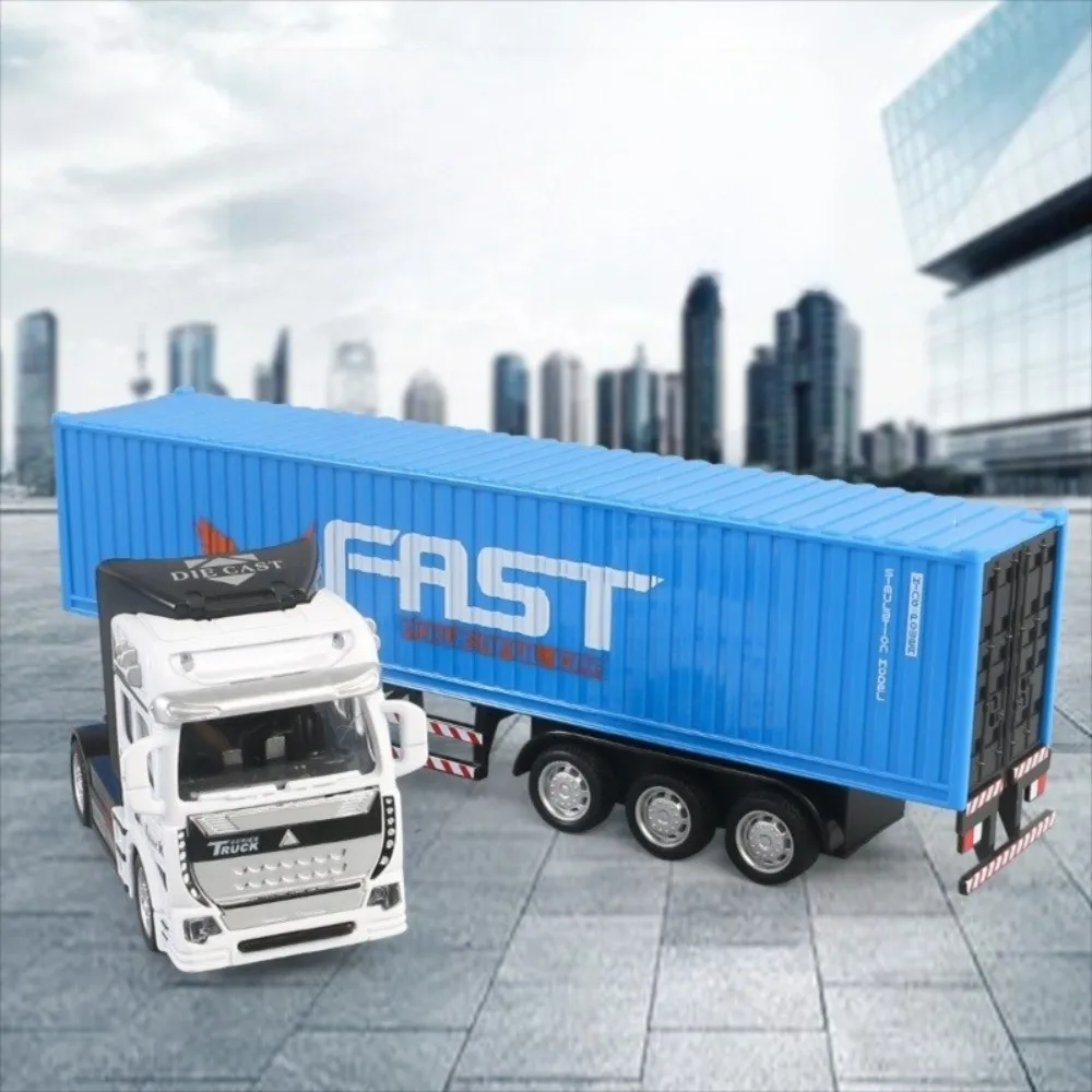 Neue Legierung Diecast Legierung Lkw Wind-Up Transport Pull Back Lkw Container Lkw Engineering Fahrzeug Auto Modell Spielzeug Kinder