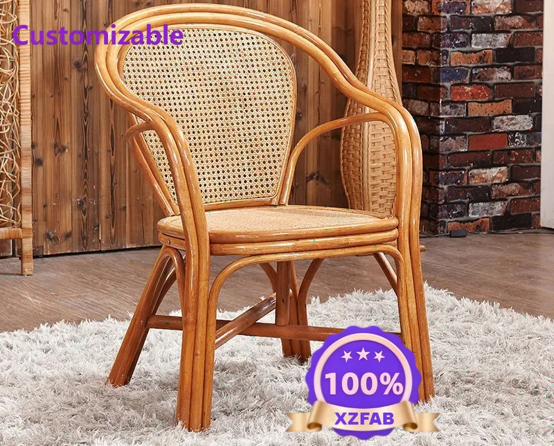 Factory Direct 2026 Rattan chair, true rattan wovenchair, elderly leisure home living room, single adult, elderly high back