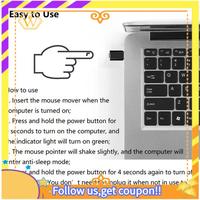 Latest-Type C Mouse Jiggler Undetectable Mouse Mover USB C Mouse Shaker Simulated Mouse Movement For Keep Computer Awake