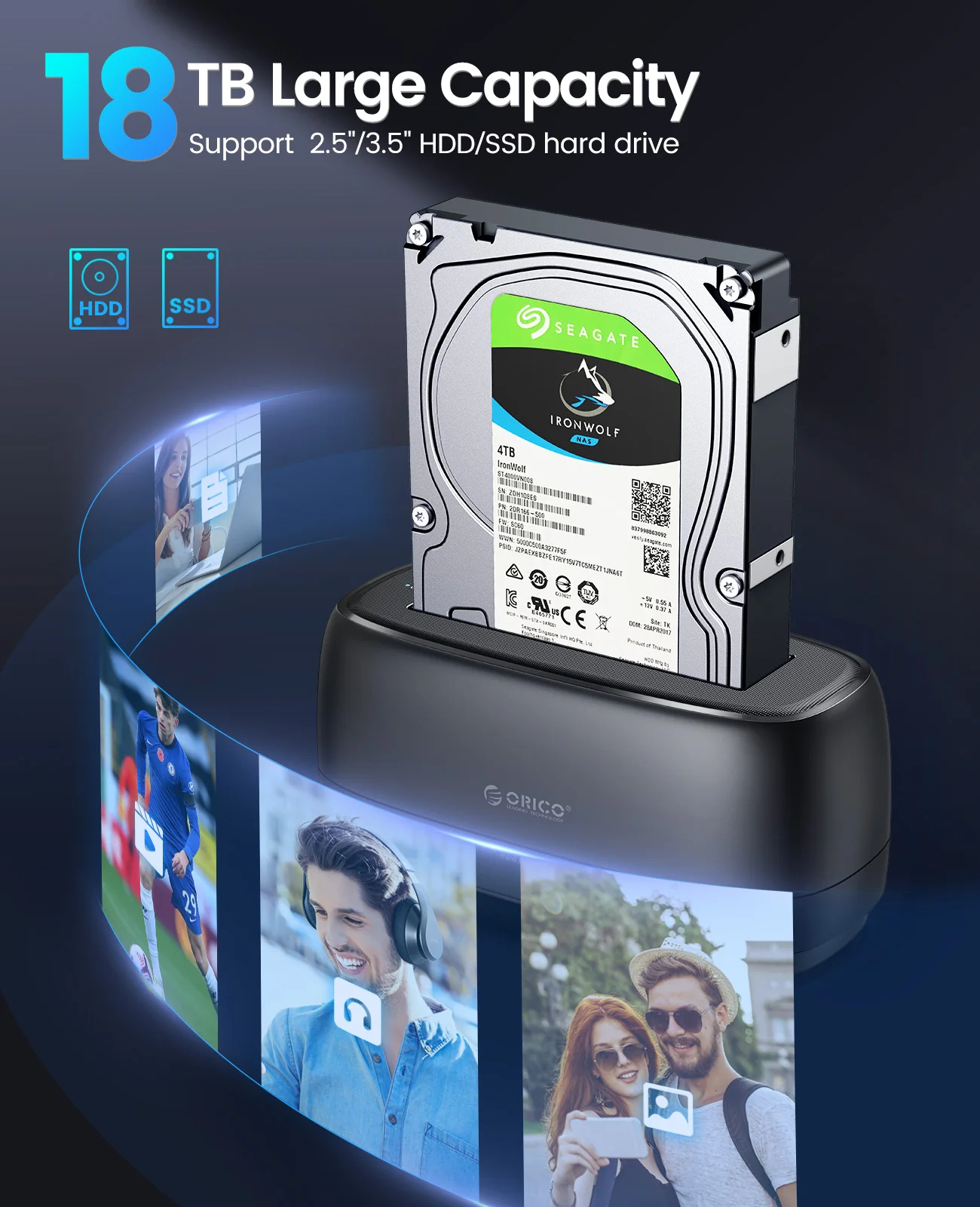 ORICO SATA to USB3.0 Hard Disk Docking Station for 2.5